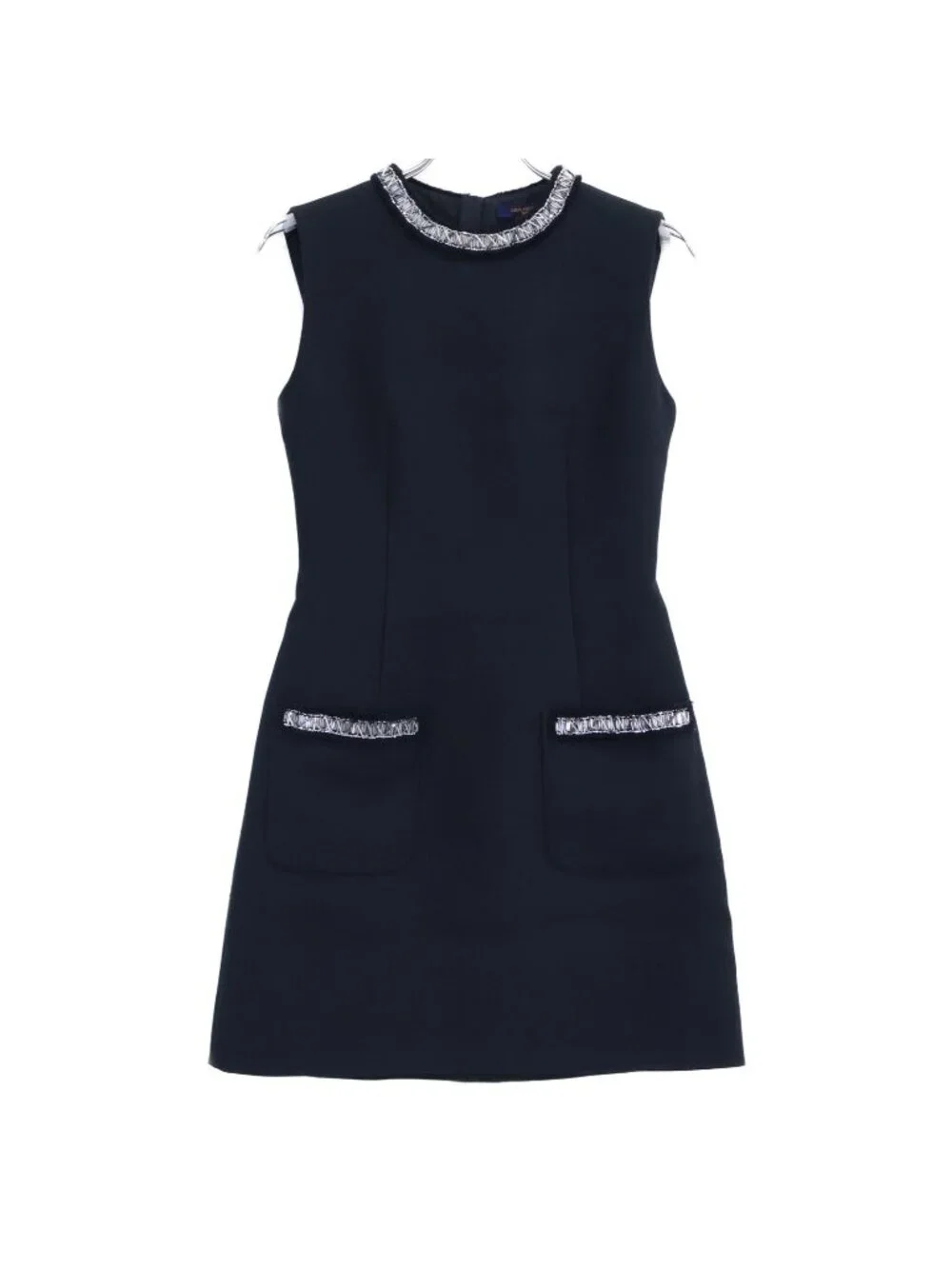 Louis Vuitton Nqa Wool Silk Sleeveless 34 Dress